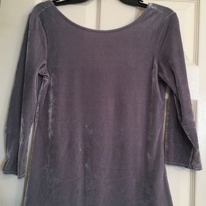 BR silver/grey velvet top